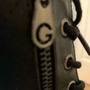 GUESS, NWOT, patterned army boots. Size 7. Never worn! Zips & laces